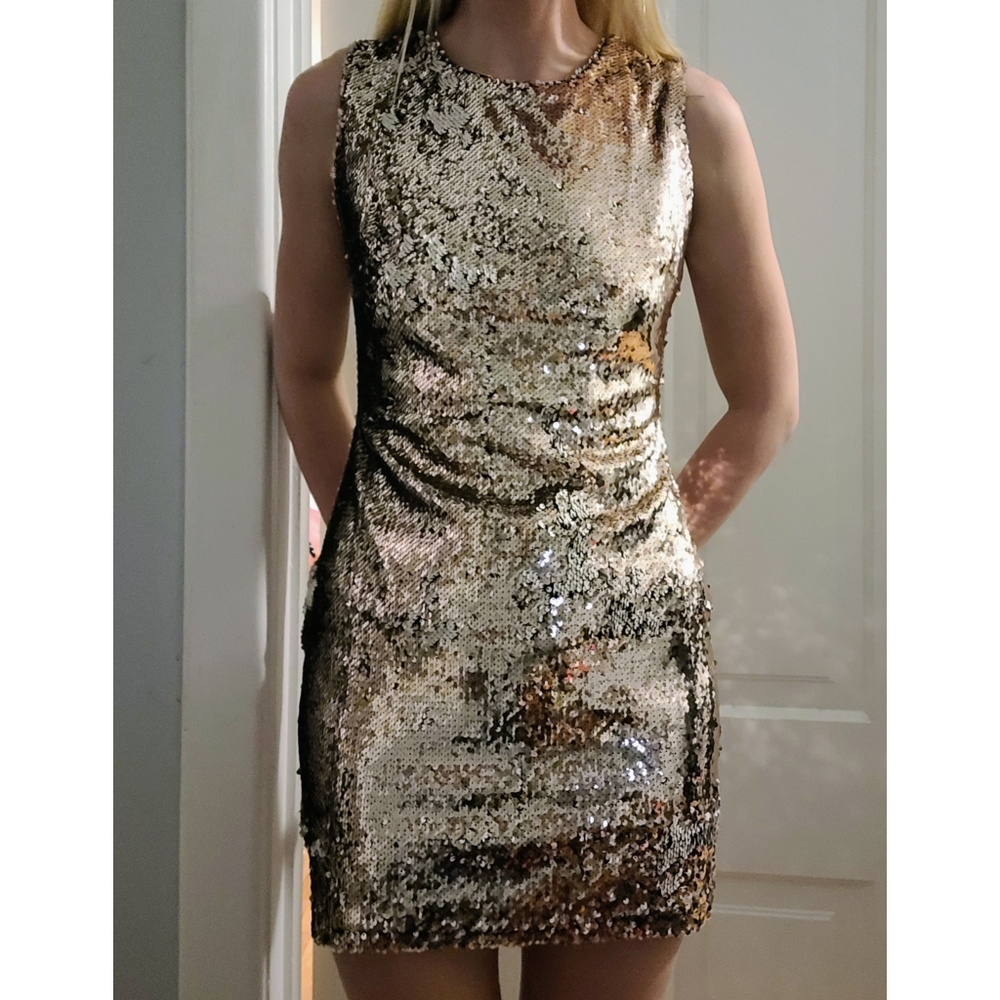Gold sequin Mini dress